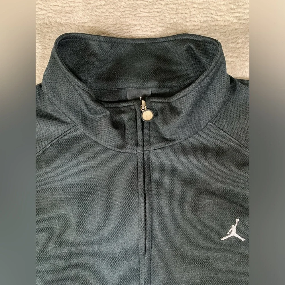 Nike‎ Air Jordan Jacket Men’s 3XL Black/Silver Full Zip Long Sleeve